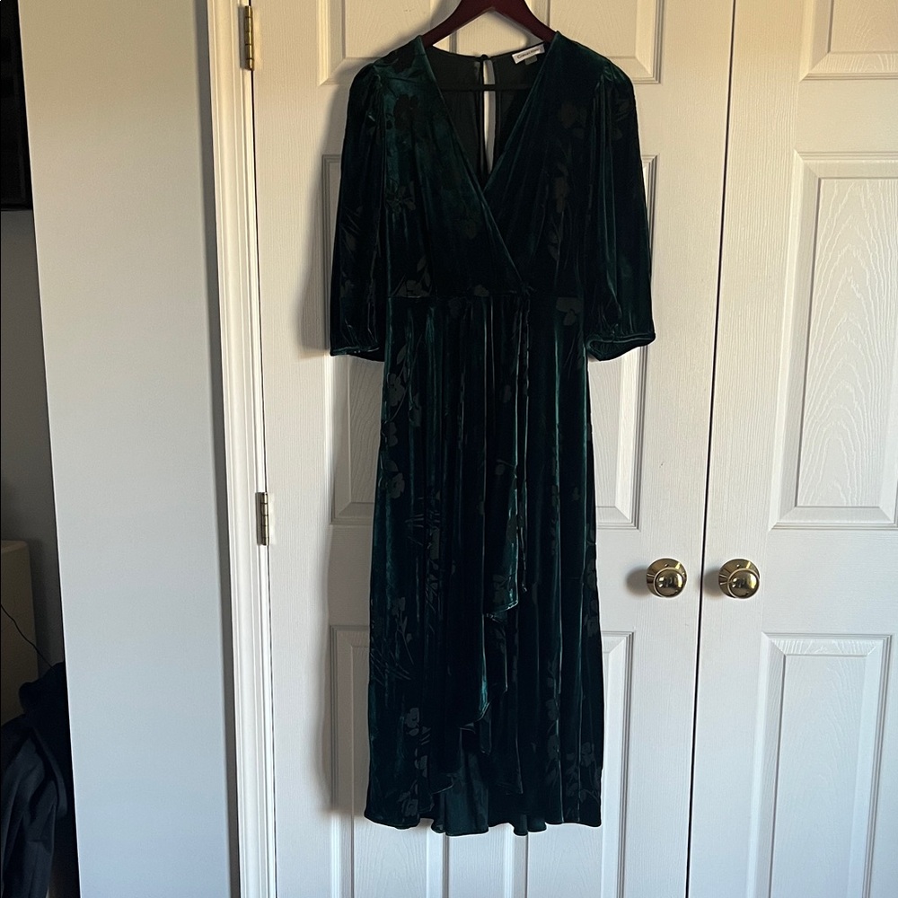 Calvin Klein Deep Green Velvet Dress